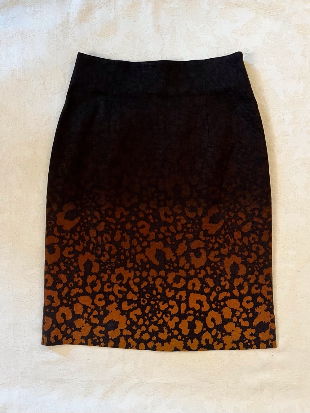 Nordstrom Classiques Entier Silk Blend Gradient Leopard Print Pencil Skirt - 2